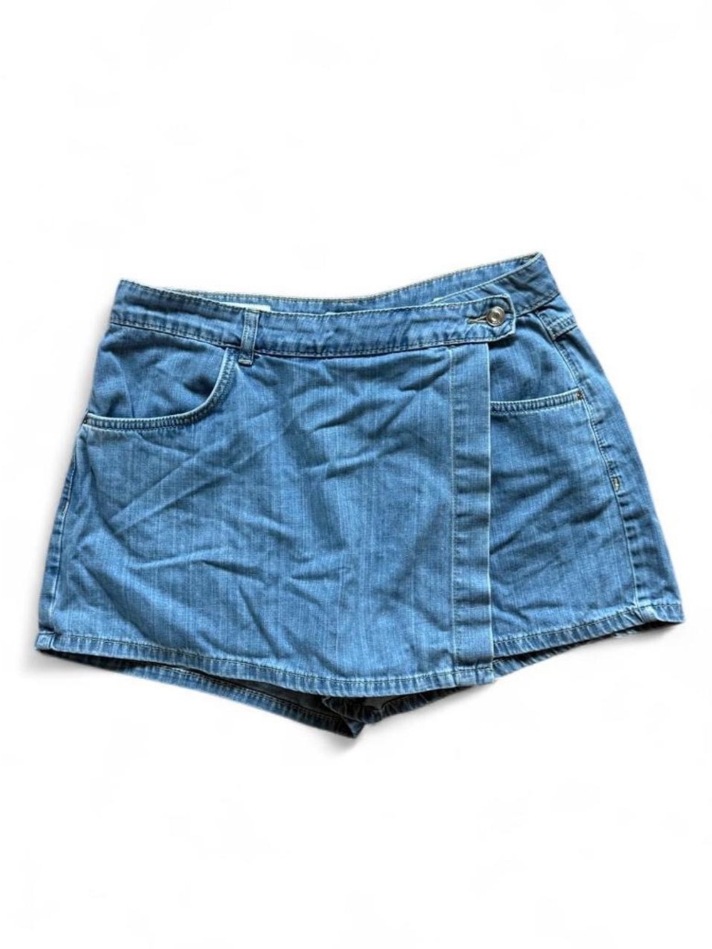 Zara blue denim mini skort